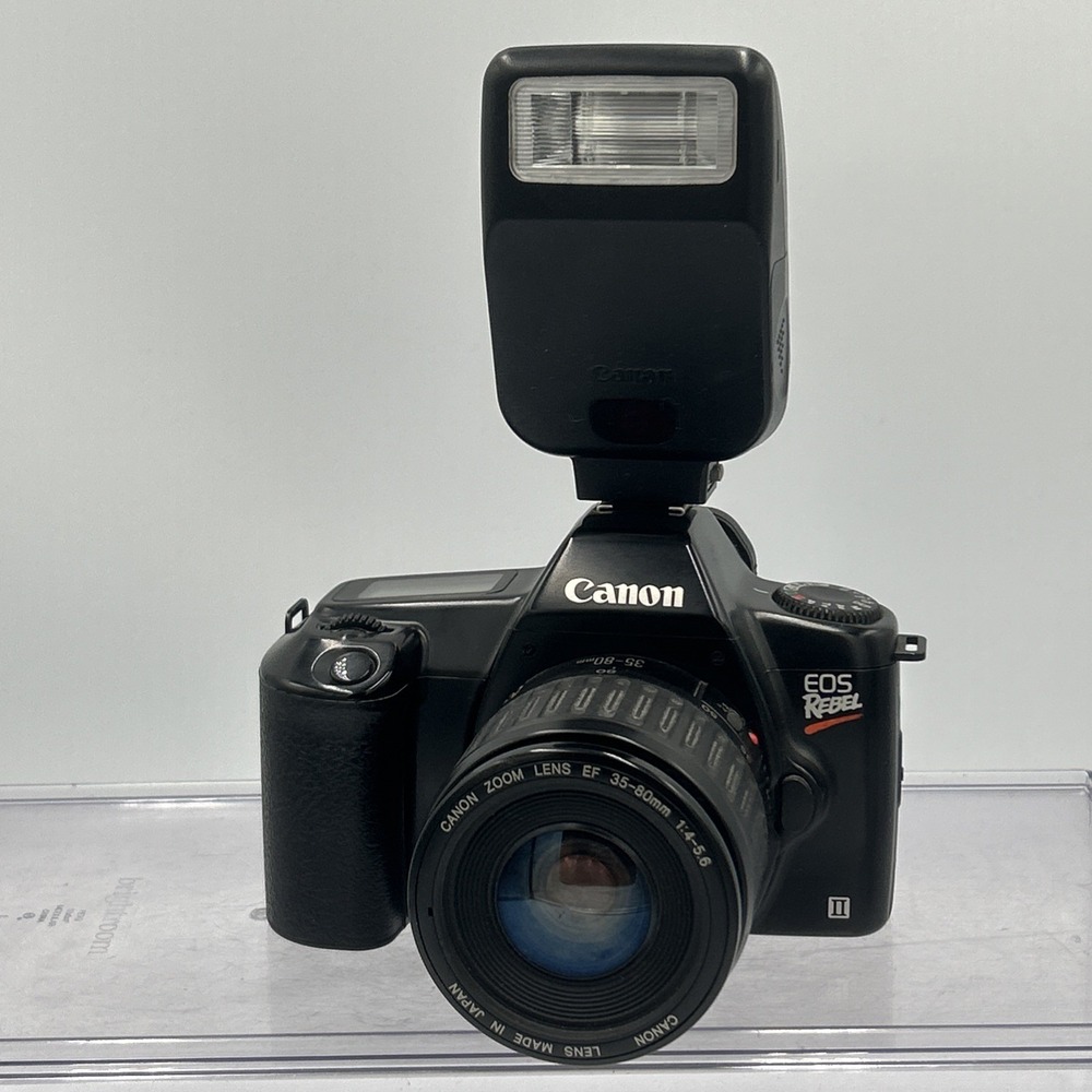 CANON EOS REBEL ll 35MM Camera SLR W EF 35-80MM F/4-5.6 Black Untested Parts